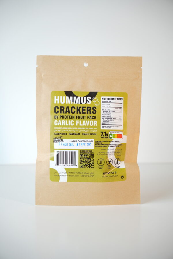 Hummus Crackers Garlic Flavor