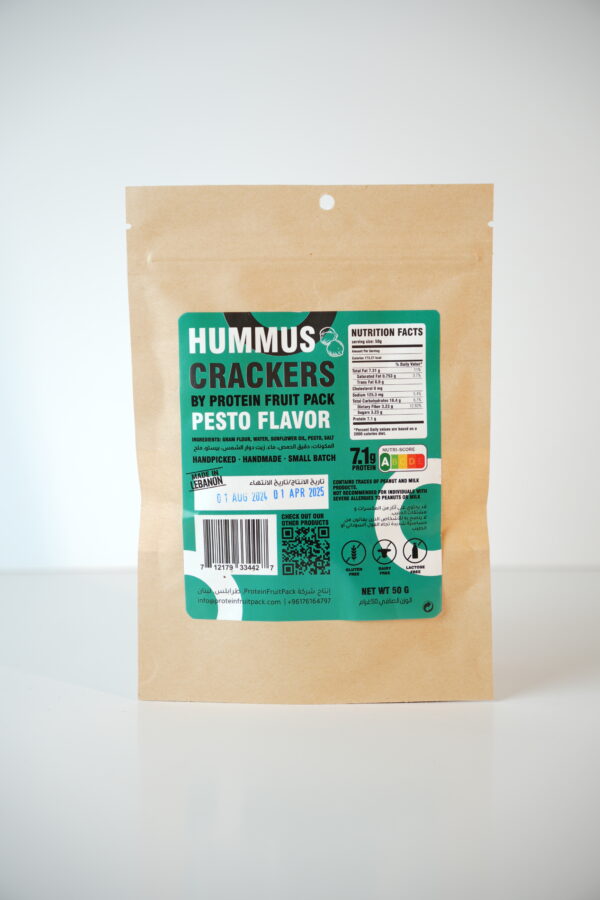 Hummus Crackers Pesto Flavor